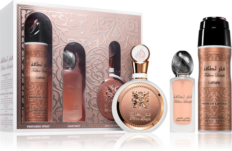 SET DE PERFUME 3PCS FAKHAR ROSE GOLD – Lattafa